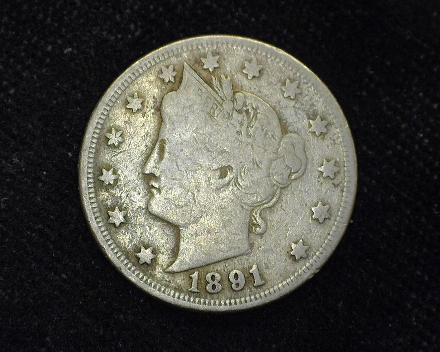 1891 Liberty Head Nickel VG/F - US Coin