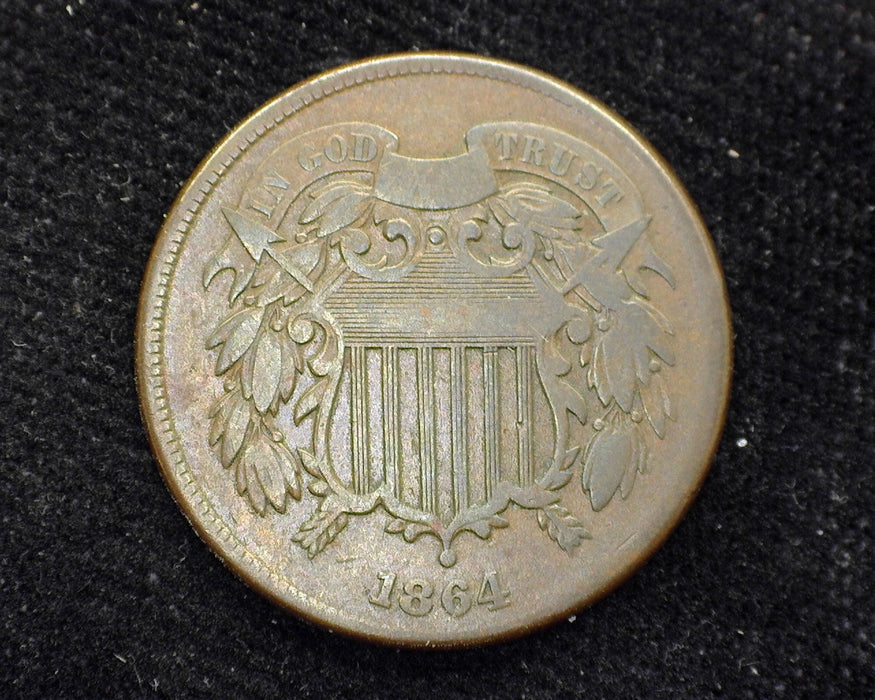 1864 Two Cent Piece VG - US Coin