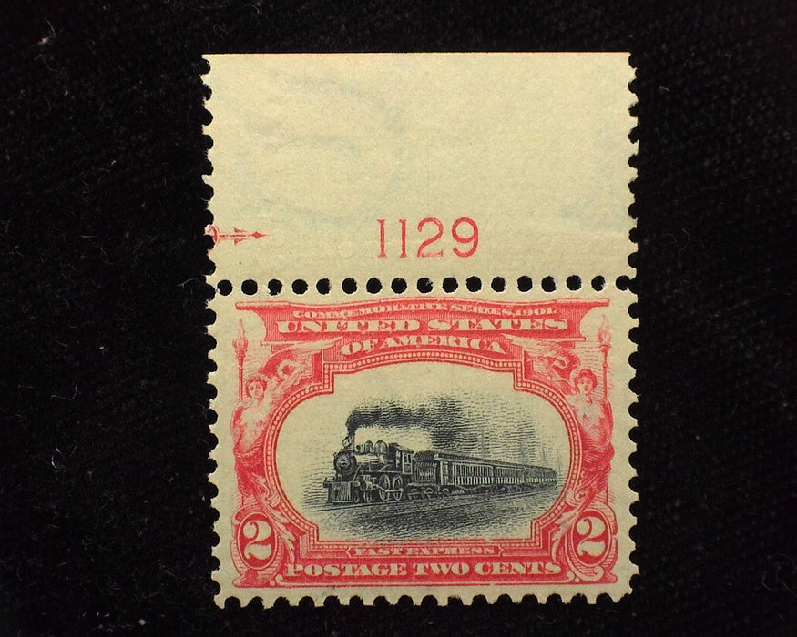 #295 2 cent Pan American. Choice PL # single. Mint VF NH US Stamp