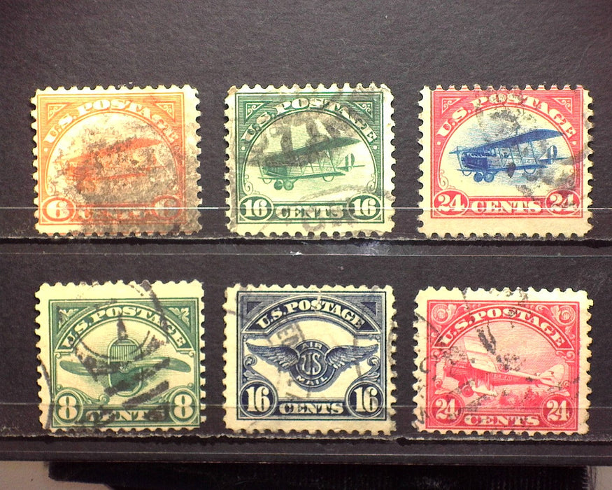 #C1-6 Small faults good color set. Used F US Stamp