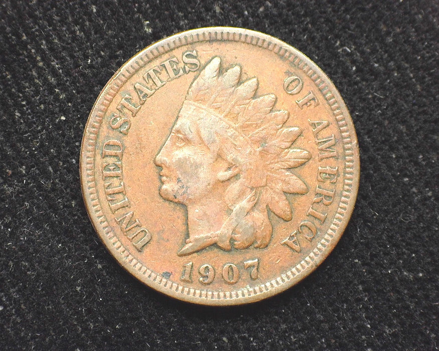 1907 Indian Head Penny/Cent VF/Xf - US Coin