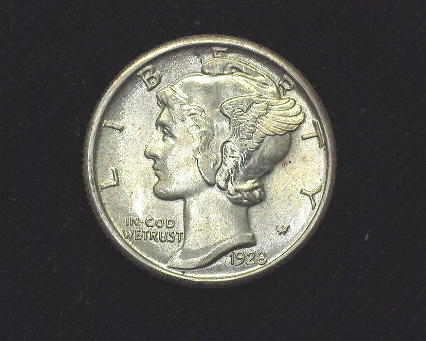 1928 Mercury Dime BU-65 FSB - US Coin