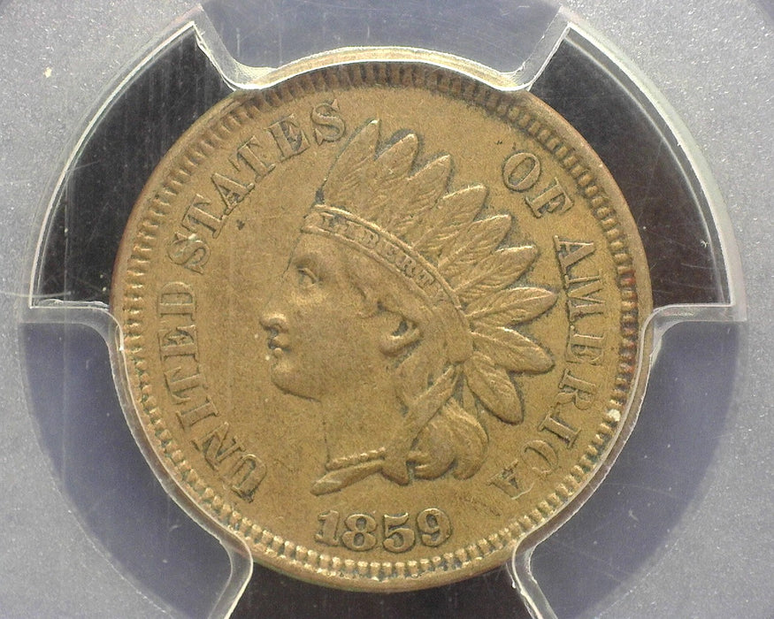 1859 Indian Head Penny/Cent PCGS AU 53 - US Coin