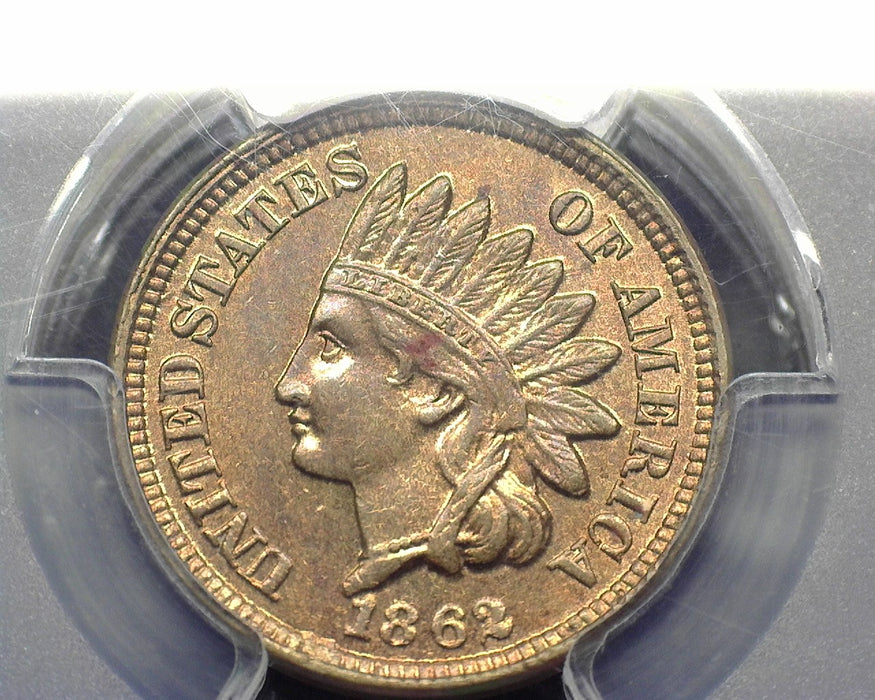 1862 Indian Head Penny/Cent PCGS MS63 - US Coin