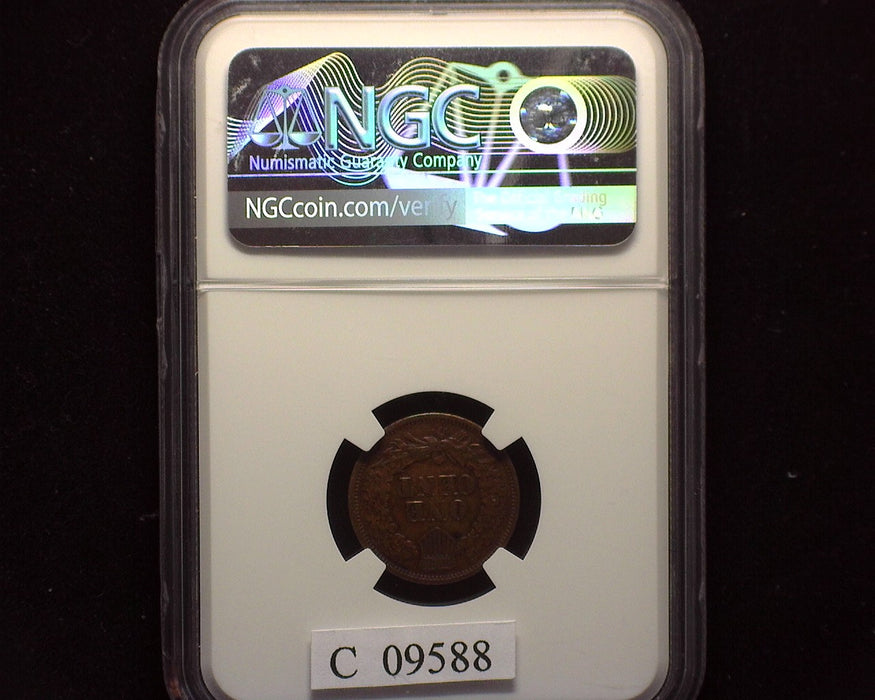 1864 L Bronze Indian Head Penny/Cent NGC AU 53 BN - US Coin