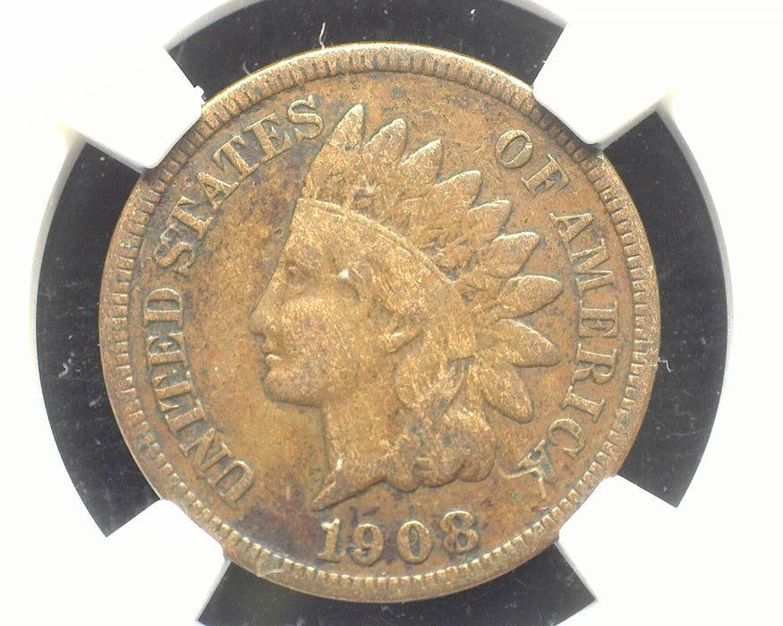 1908 S Indian Head Penny/Cent NGC F 15 BN - US Coin