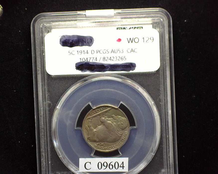 1914 D Buffalo Nickel PCGS AU 53 - US Coin