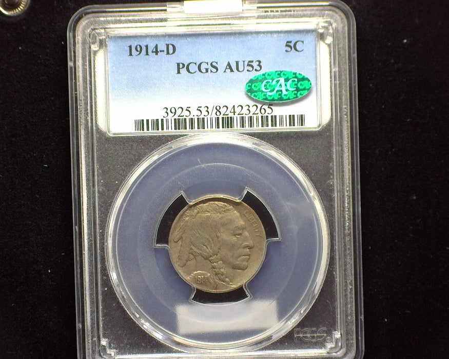 1914 D Buffalo Nickel PCGS AU 53 - US Coin