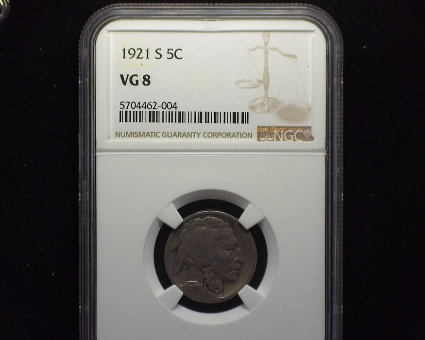 1921 S Buffalo Nickel NGC VG 8 - US Coin