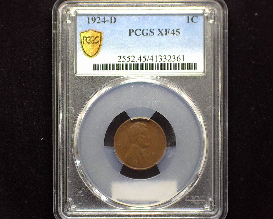 1924 D Lincoln Wheat Penny/Cent PCGS XF 45 - US Coin