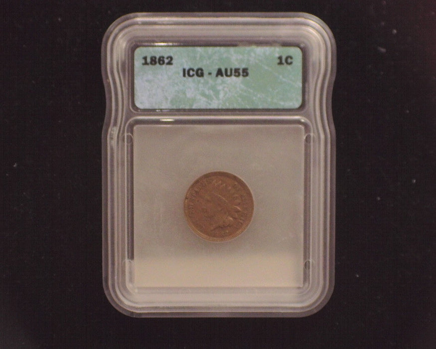 1862 Indian Head Penny/Cent ICG AU55 - US Coin