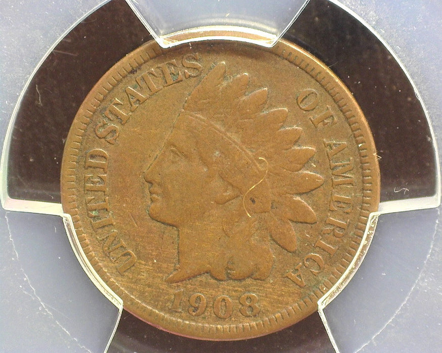 1908 S Indian Head Penny/Cent PCGS VF25 - US Coin