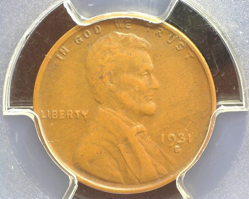 1931 S Lincoln Wheat Penny/Cent PCGS XF 40 - US Coin