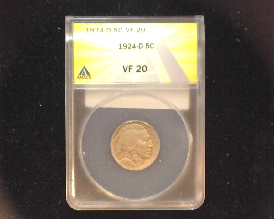 1924 D Buffalo Nickel ANACS VF20 - US Coin