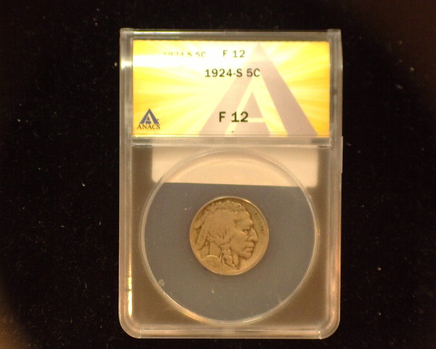 1924 S Buffalo Nickel ANACS F12 - US Coin