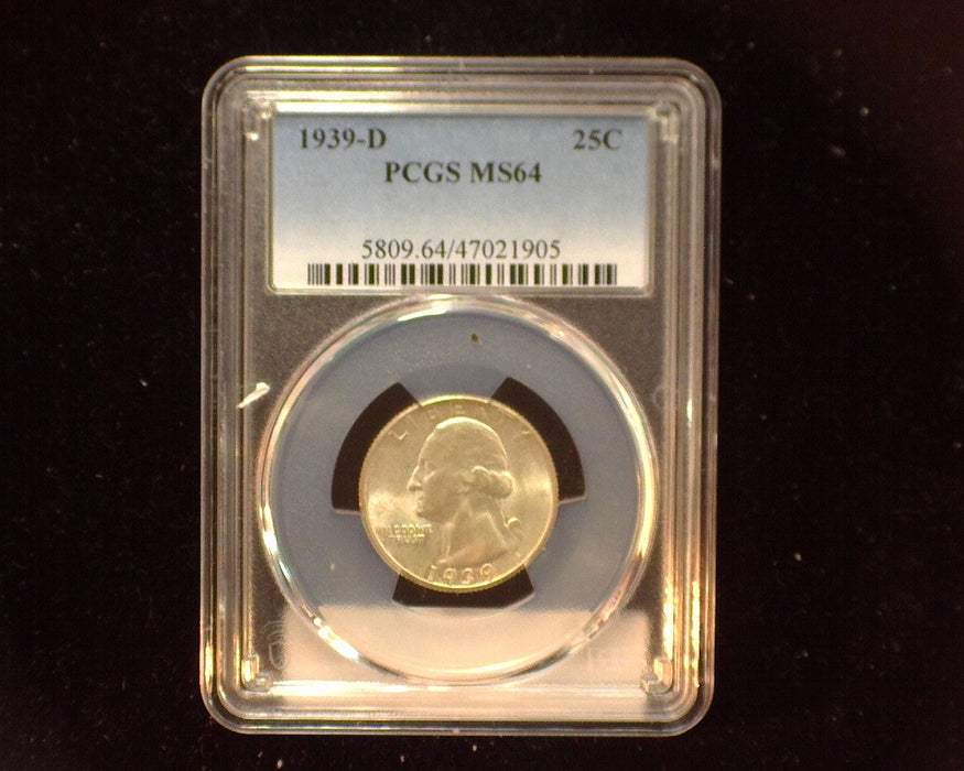 1939 D Washington Quarter PCGS MS64 - US Coin