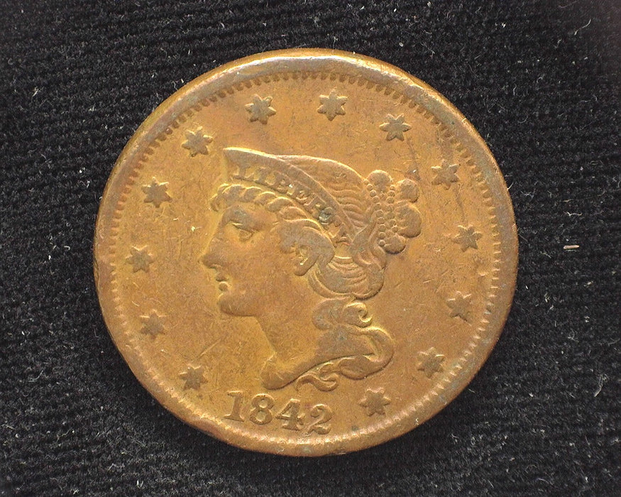 1842 Large Cent Classic Cent F/VF - US Coin