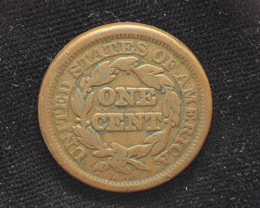 1847 Large Cent Braided Hair Cent VG - US Coin