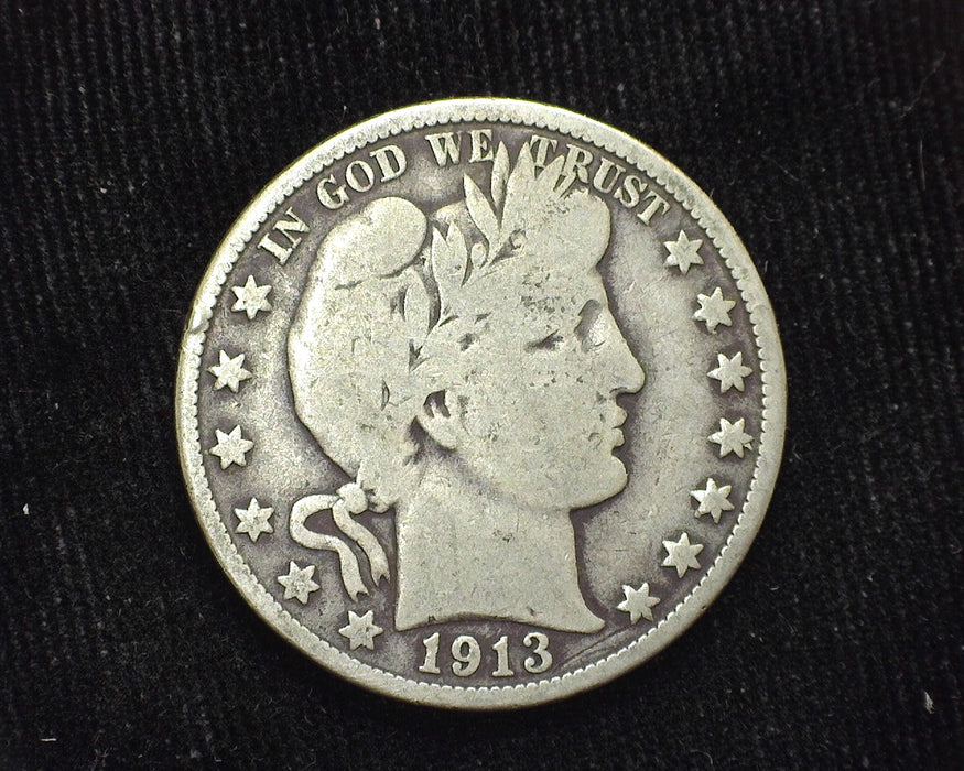 1913 D Barber Half Dollar VG - US Coin