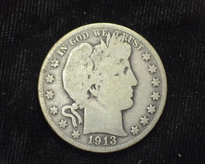 1913 D Barber Half Dollar G - US Coin