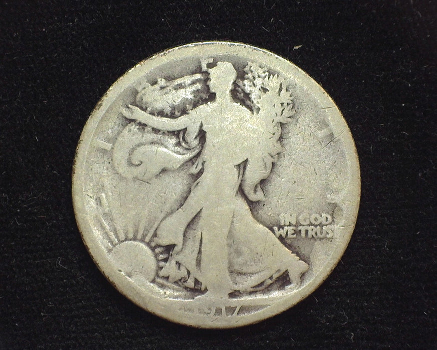 1917 D Reverse Liberty Walking Half Dollar G - US Coin