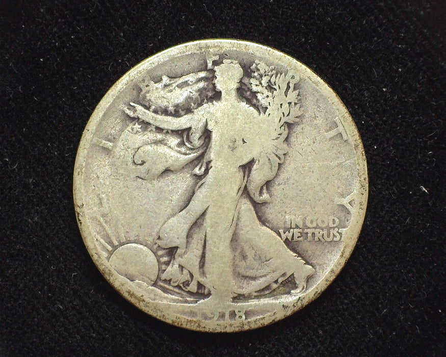 1918 D Liberty Walking Half Dollar G - US Coin