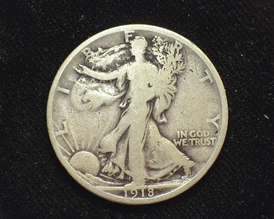 1918 S Liberty Walking Half Dollar VG - US Coin