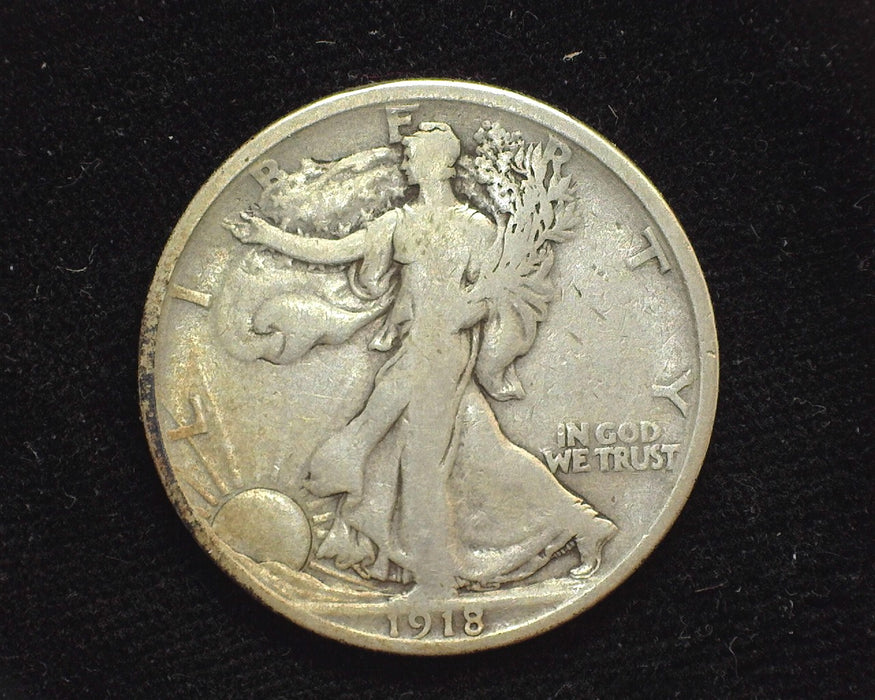 1918 S Liberty Walking Half Dollar VG - US Coin