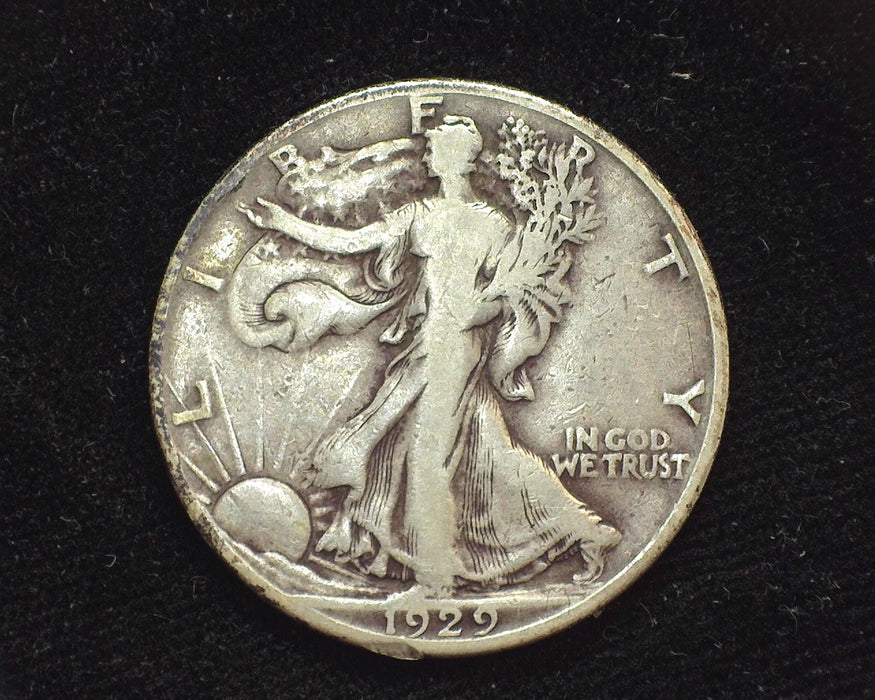 1929 D Liberty Walking Half Dollar F - US Coin