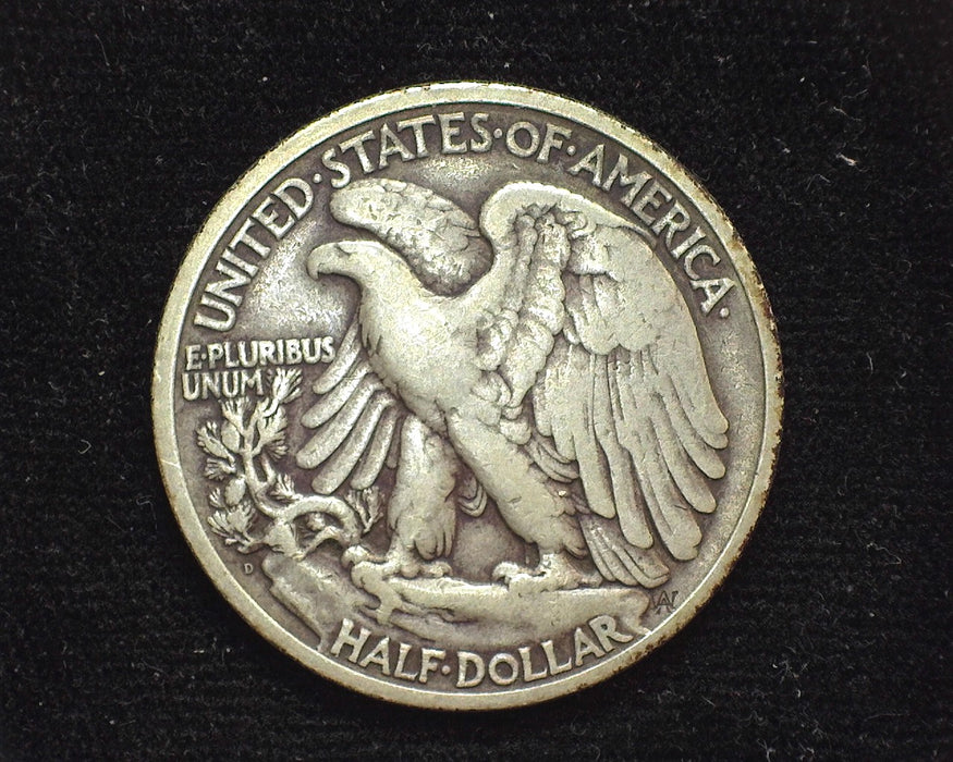 1929 D Liberty Walking Half Dollar F - US Coin