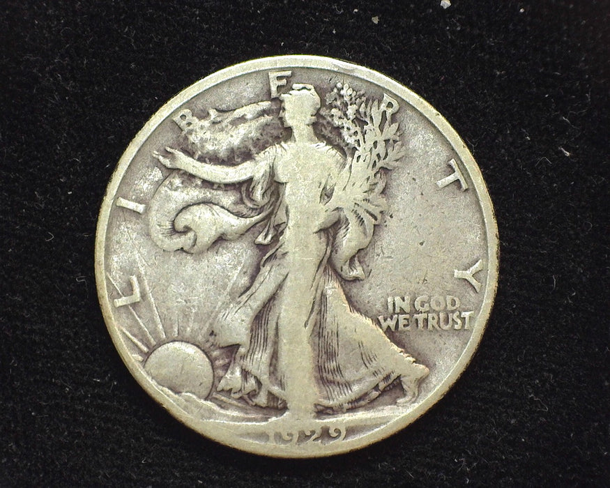 1929 S Liberty Walking Half Dollar VG - US Coin