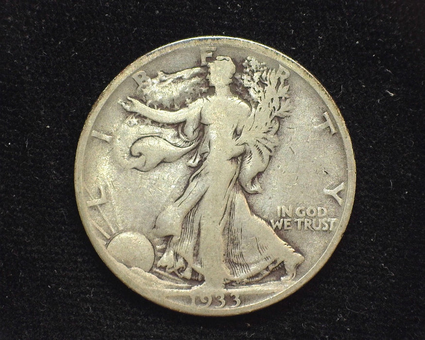 1933 S Liberty Walking Half Dollar VG - US Coin