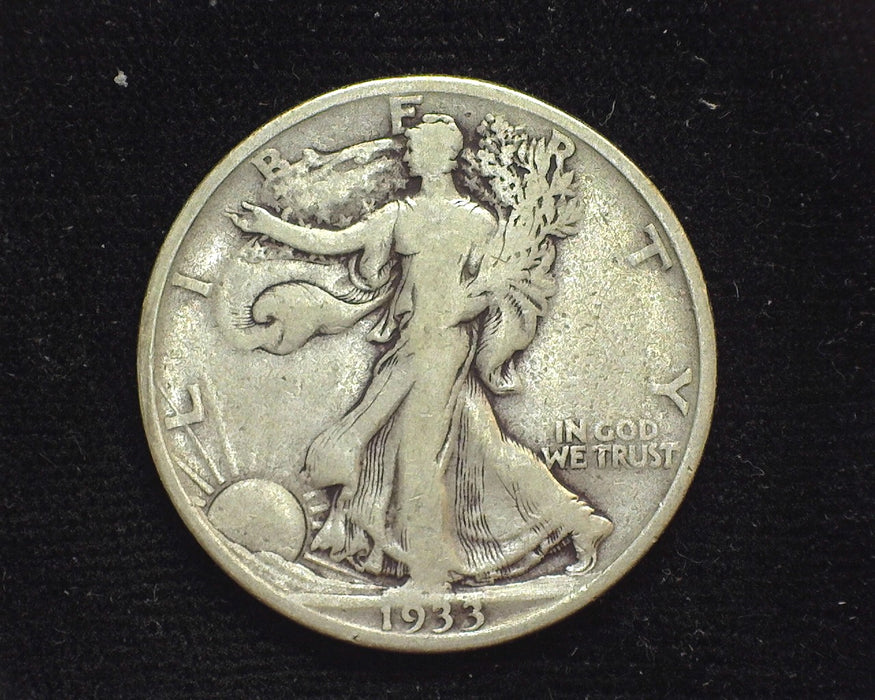 1933 S Liberty Walking Half Dollar VG - US Coin