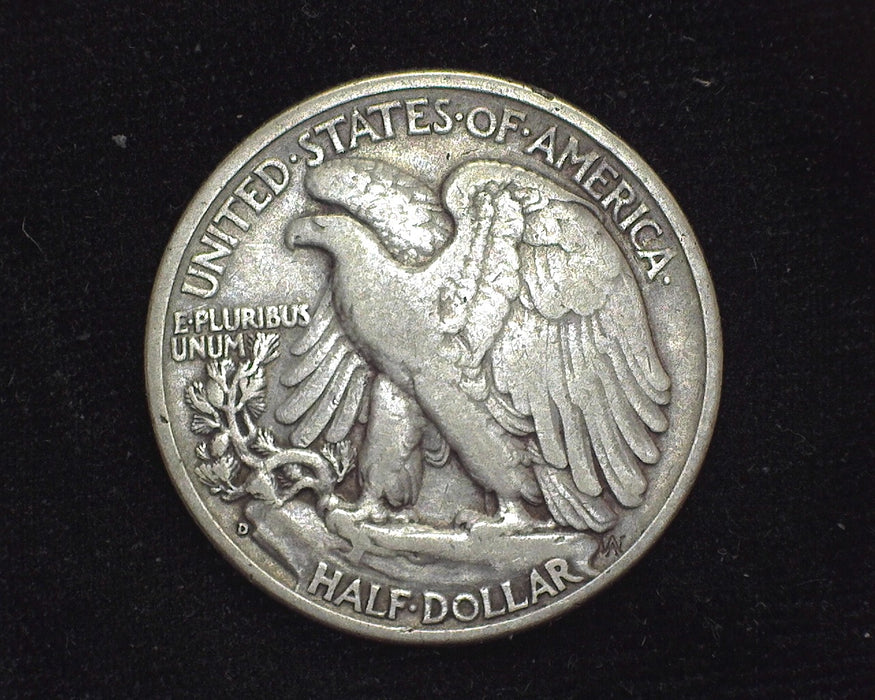 1938 D Liberty Walking Half Dollar F - US Coin