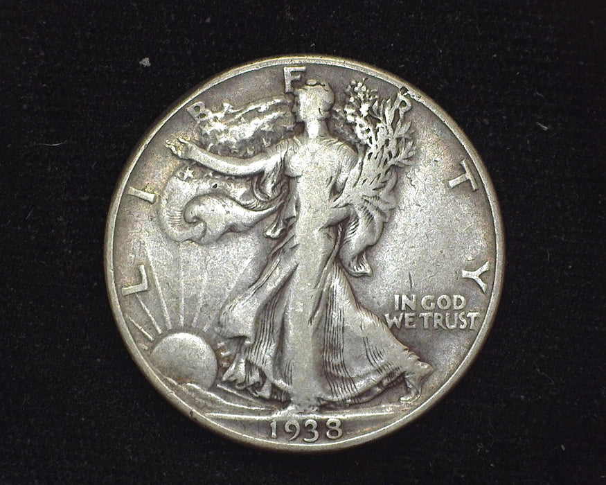 1938 D Liberty Walking Half Dollar F - US Coin