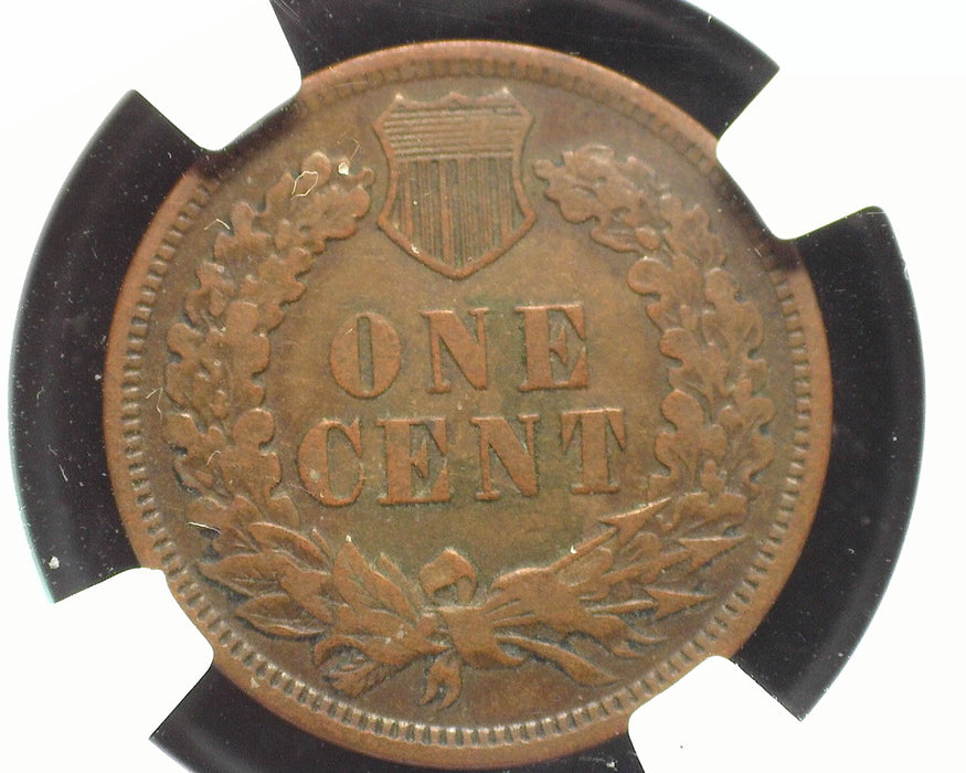 1873 Open 3 Indian Head Penny/Cent NGC XF 40 BN - US Coin