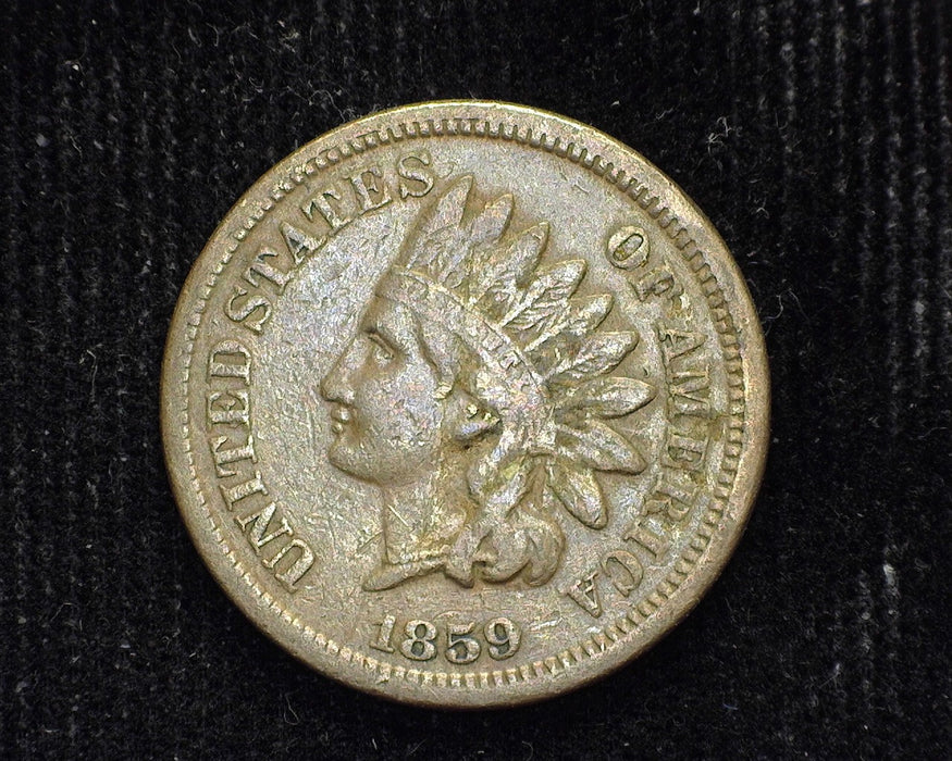 1859 Indian Head Penny/Cent F - US Coin