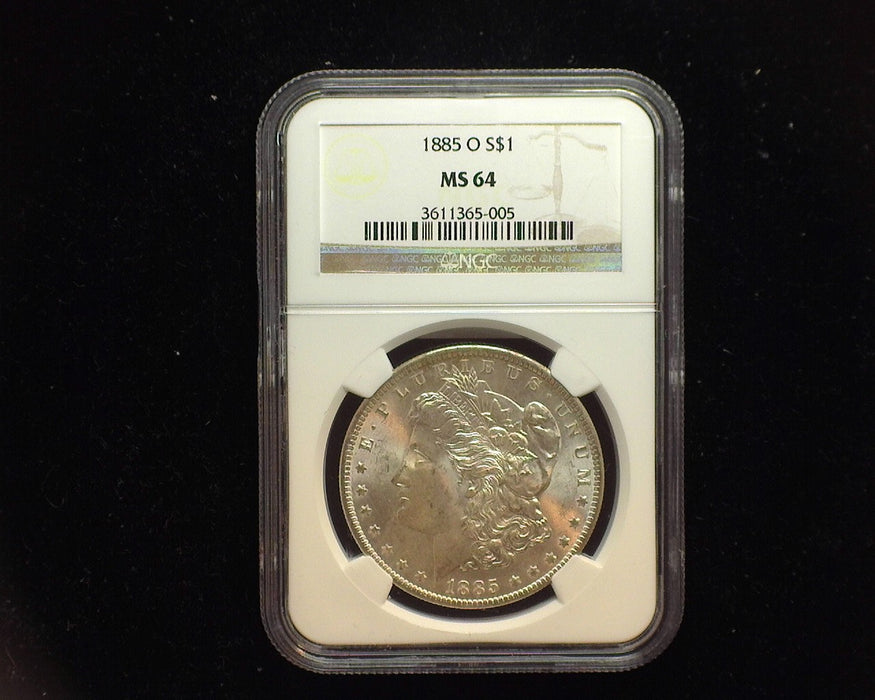 1885 O Morgan Silver Dollar NGC MS-64 - US Coin