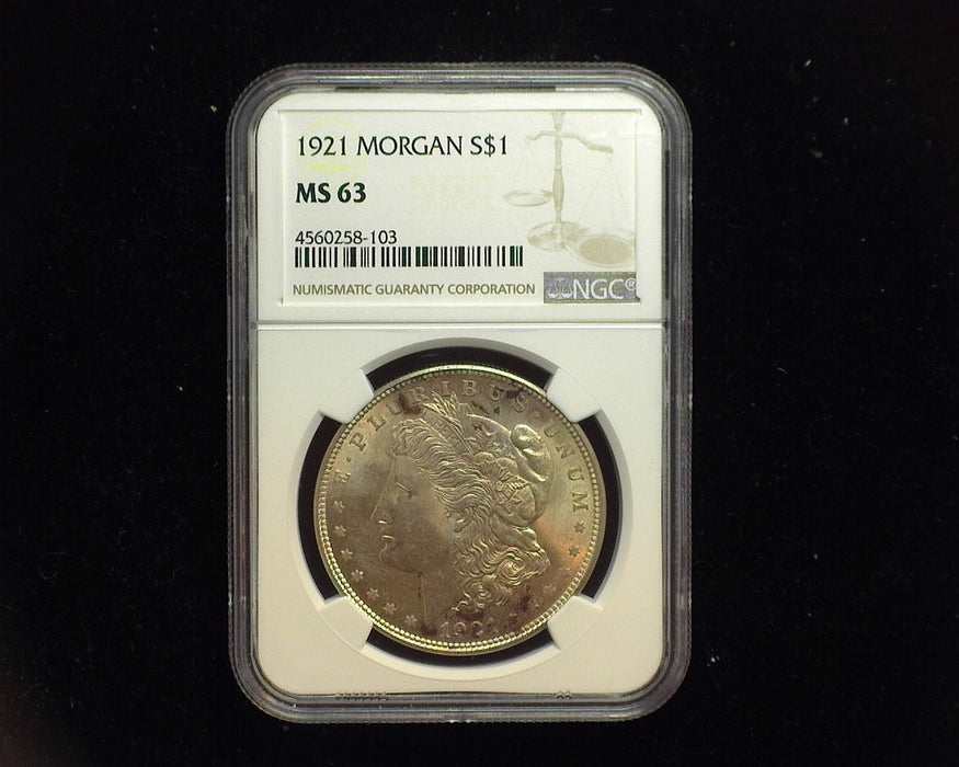 1921 Morgan Silver Dollar NGC MS-63 - US Coin