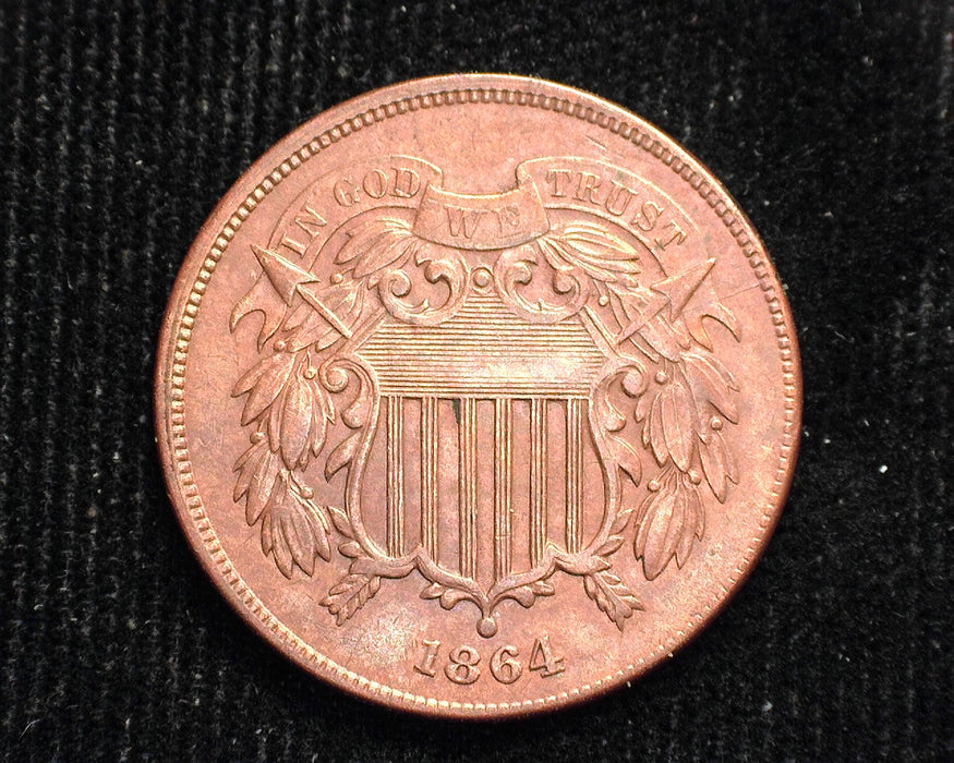 1864 Two Cent Piece XF - US Coin