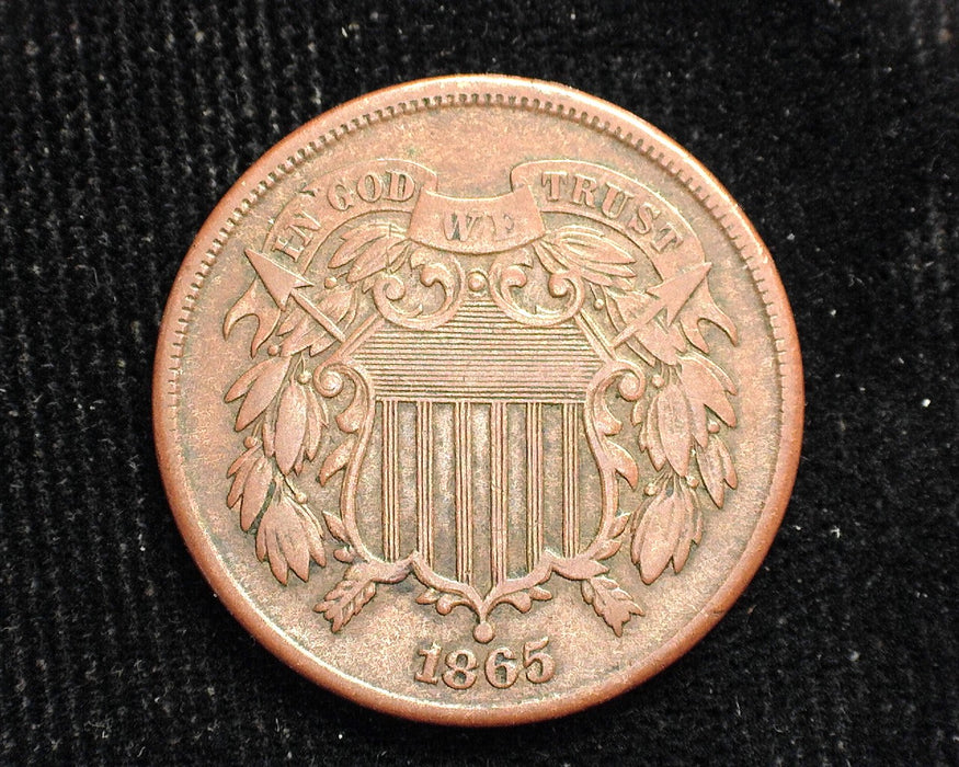 1865 Two Cent Piece F/VF - US Coin