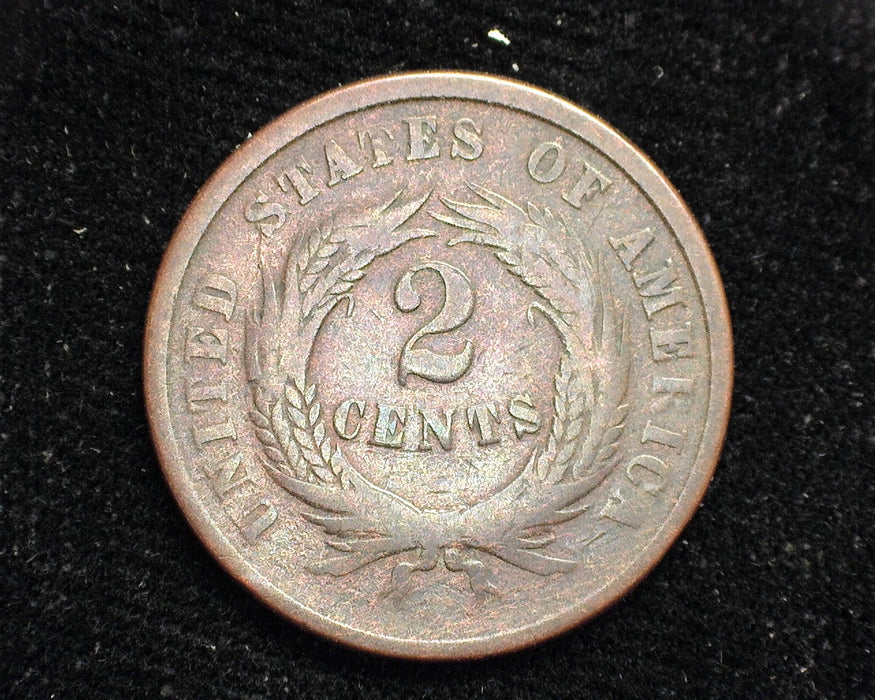 1865 Two Cent Piece VG - US Coin