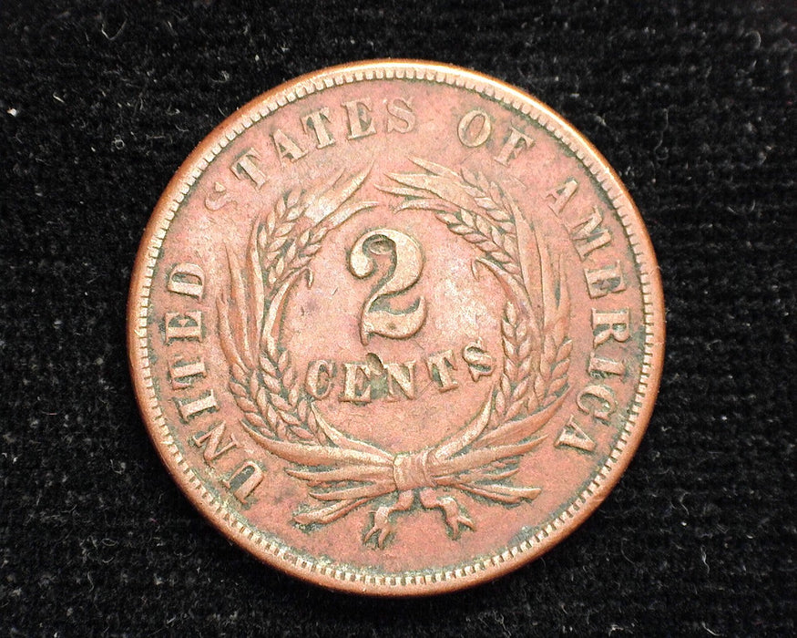 1866 Two Cent Piece F - US Coin