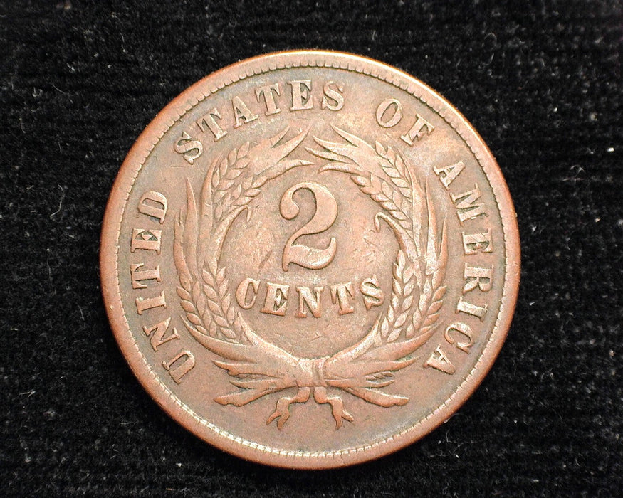 1868 Two Cent Piece VG - US Coin