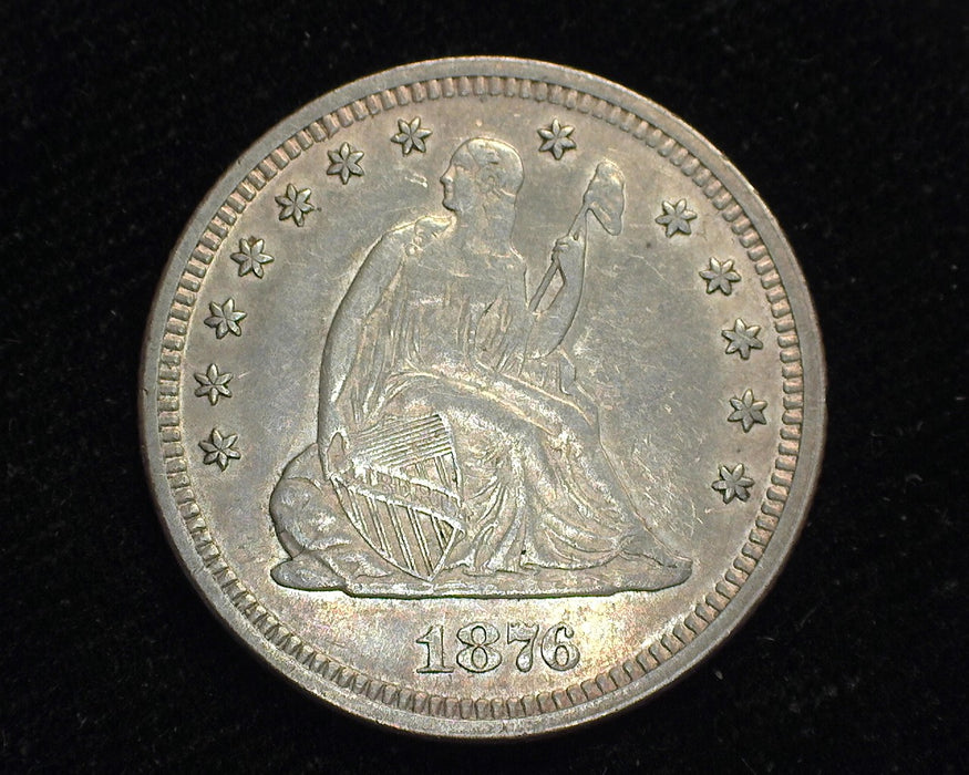 1876 Liberty Seated Quarter Mirror surfaces XF - US Coin