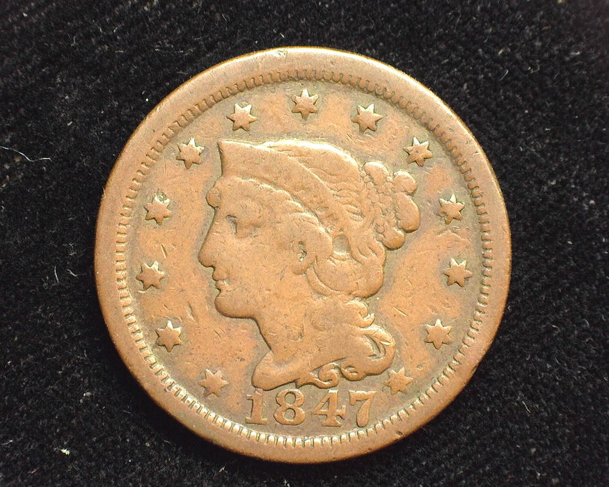 1847 Large Cent Classic Penny/Cent F - US Coin