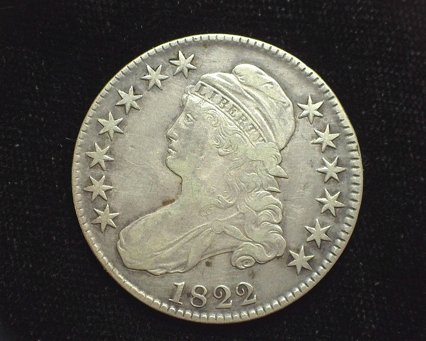 1822 Capped Bust Half Dollar X on back. VF/XF - US Coin