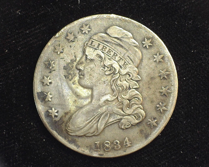 1834 Capped Bust Half Dollar VF+ - US Coin