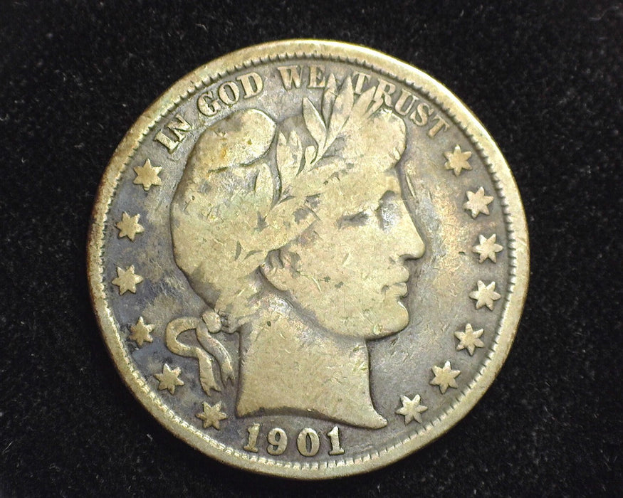 1901 Barber Half Dollar VG/F - US Coin