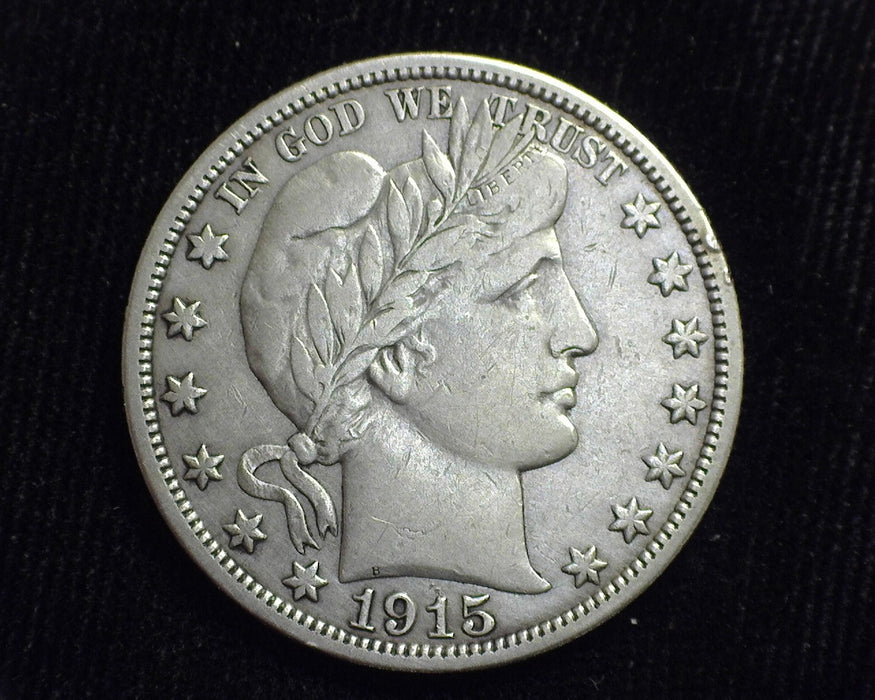 1915 S Barber Half Dollar Cleaned. VF/XF - US Coin